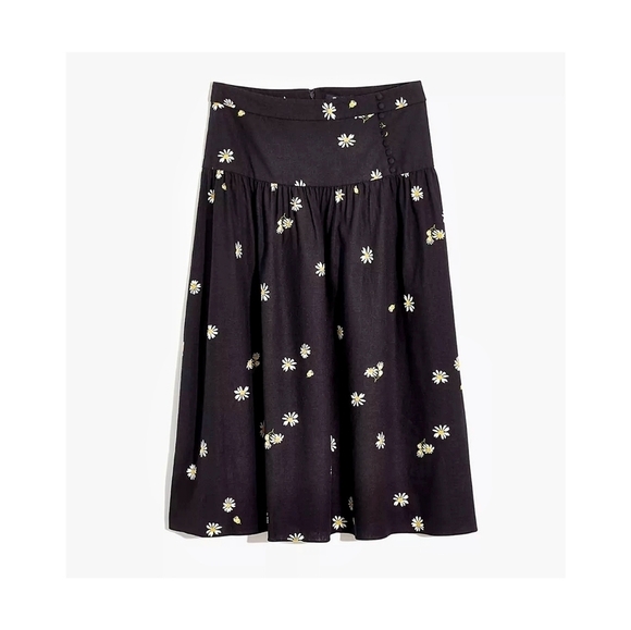 NEW Madewell‎ | Daisy Print Flare Skirt, size 10 - Picture 2 of 10